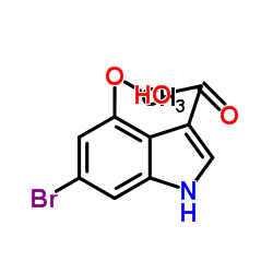 6-Bromo-4-methoxy-1H-indole-3-carboxylic acid结构式