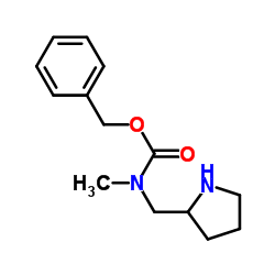 Benzyl methyl(2-pyrrolidinylmethyl)carbamate结构式