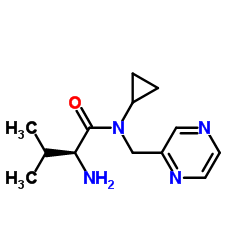 N-Cyclopropyl-N-(2-pyrazinylmethyl)-L-valinamide结构式