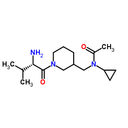 N-Cyclopropyl-N-{[1-(L-valyl)-3-piperidinyl]methyl}acetamide结构式