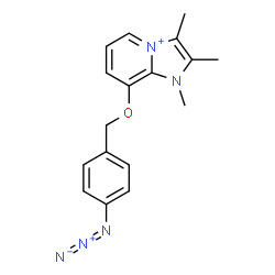 8-((4-azidophenyl)methoxy)-1,2,3-trimethylimidazo(1,2-a)pyridinium结构式