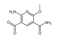 6-Amino-2-methoxy-5-nitropyridin-3-carbonsaeureamid结构式