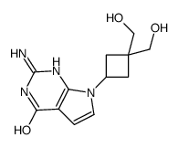 2-amino-7-[3,3-bis(hydroxymethyl)cyclobutyl]-1H-pyrrolo[2,3-d]pyrimidin-4-one结构式