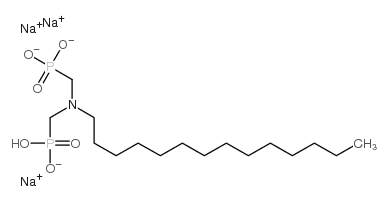 trisodium hydrogen [(tetradecylimino)bis(methylene)]diphosphonate结构式