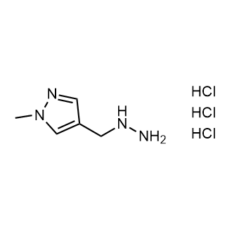 4-(Hydrazinylmethyl)-1-methyl-1H-pyrazole trihydrochloride Structure