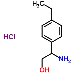 2-Amino-2-(4-ethylphenyl)ethanol hydrochloride (1:1)结构式