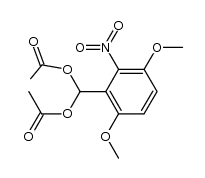 (3,6-dimethoxy-2-nitrophenyl)methylene diacetate结构式