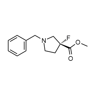 Methyl (R)-1-benzyl-3-fluoropyrrolidine-3-carboxylate Structure