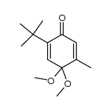 2-tert-butyl-4,4-dimethoxy-5-methyl-cyclohexa-2,5-dienone Structure