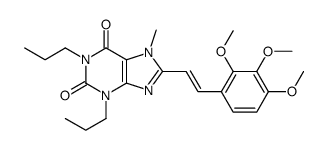 7-methyl-1,3-dipropyl-8-[(E)-2-(2,3,4-trimethoxyphenyl)ethenyl]purine-2,6-dione Structure