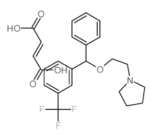 Pyrrolidine, 1-[2-[.alpha.-(.alpha.,.alpha., .alpha.-trifluoro-m-tolyl)benzyloxy]ethyl]-, fumarate Structure