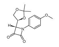 (S)-4-[(S)-2,2-dimethyl-1,3-dioxolan-4-yl]-1-(4-methoxyphenyl)azetidine-2,3-dione结构式