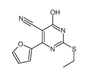2-ethylsulfanyl-6-(furan-2-yl)-4-oxo-1H-pyrimidine-5-carbonitrile Structure