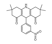 3,3,6,6-tetramethyl-9-(3-nitrophenyl)-1,2,3,4,5,6,7,8,9,10-decahydroacridine-1,8-dione Structure