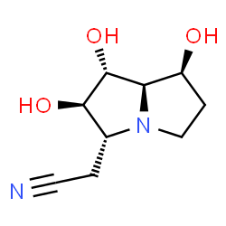 1H-Pyrrolizine-3-acetonitrile, hexahydro-1,2,7-trihydroxy-, 1R-(1.alpha.,2.beta.,3.alpha.,7.beta.,7a.alpha.)-结构式