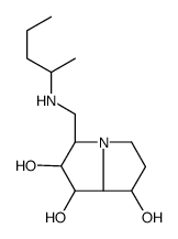 1H-Pyrrolizine-1,2,7-triol, hexahydro-3-(1-methylbutyl)aminomethyl-结构式