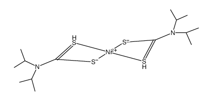 [Ni(diisopropyldithiocarbamate)2] Structure