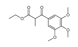 2-methyl-3-oxo-3-(3,4,5-trimethoxy-phenyl)-propionic acid ethyl ester结构式