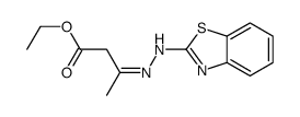 ethyl 3-(1,3-benzothiazol-2-ylhydrazinylidene)butanoate结构式