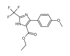 Ethyl 4-(4-methoxyphenyl)-2-(trifluoromethyl) -1H-imidazole-5-carboxylate结构式