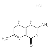 4(3H)-Pteridinone,2-amino-7,8-dihydro-6-methyl-, hydrochloride (1:1) Structure
