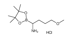 4-methoxy-1-(4,4,5,5-tetramethyl-1,3,2-dioxaborolan-2-yl)butan-1-amine Structure