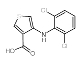 4-((2,6-二氯苯基)氨基)噻吩-3-羧酸结构式