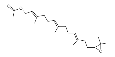 (2E,6E,10E)-13-(3,3-dimethyloxiran-2-yl)-3,7,11-trimethyltrideca-2,6,10-trien-1-yl acetate结构式