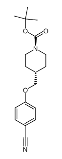 1-(tert-butoxycarbonyl)-4-(4-cyanophenoxymethyl)piperidine结构式