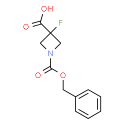 1-[(benzyloxy)carbonyl]-3-fluoroazetidine-3-carboxylic acid结构式