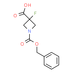 1-[(benzyloxy)carbonyl]-3-fluoroazetidine-3-carboxylic acid structure