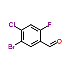 5-Bromo-4-chloro-2-fluoro-benzaldehyde结构式