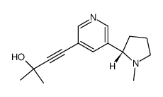 (S)-2-methyl-4-(5-(1-methylpyrrolidin-2-yl)pyridin-3-yl)but-3-yn-2-ol结构式