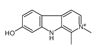 1,2-dimethyl-9H-pyrido[3,4-b]indol-2-ium-7-ol结构式