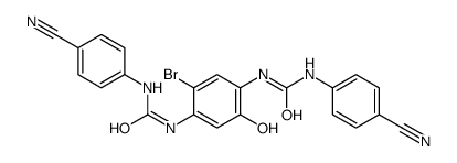 1-[2-bromo-4-[(4-cyanophenyl)carbamoylamino]-5-hydroxyphenyl]-3-(4-cyanophenyl)urea Structure