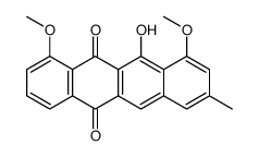 11-hydroxy-1,10-dimethoxy-8-methyltetracene-5,12-dione结构式