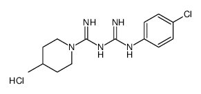 N-((p-Chlorophenyl)amidino)-4-methyl-1-piperidinecarboxamidine monohyd rochloride结构式
