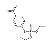 diethoxy-(4-nitrophenyl)sulfanyl-sulfanylidene-λ5-phosphane结构式