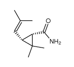 (+/-)-cis-2,2-dimethyl-3-(2',2'-dimethylvinyl)cyclopropanecarboxamide结构式