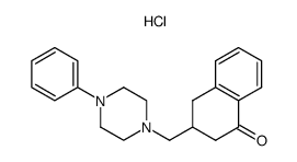 3,4-Dihydro-3-[(4-phenyl-1-piperazinyl)-methyl]-1-(2H)-naphthalenone, monohydrochloride结构式