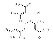 Yttrium(III) acetylacetonate hydrate structure