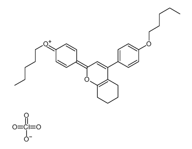 2,4-bis(4-pentoxyphenyl)-5,6,7,8-tetrahydrochromen-1-ium,perchlorate结构式