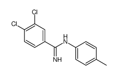 3,4-dichloro-N'-(4-methylphenyl)benzenecarboximidamide结构式
