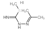Hydrazinecarboximidothioicacid, 2-(1-methylethylidene)-, methyl ester, hydriodide (1:1) Structure