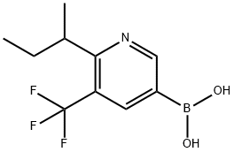6-(sec-Butyl)-5-trifluoromethylpyridine-3-boronic acid Structure