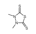 3,4-Dimethyl-1,3,4-thiadiazolidin-2,5-dithion结构式