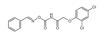 syn-Benzaldehyd-O-(N-(o,p-dichlor-phenoxyacetyl)-carbamoyl)-oxim Structure