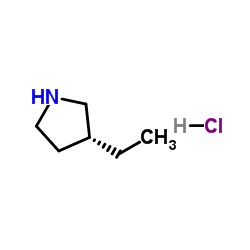 (3R)-3-乙基吡咯烷盐酸盐结构式