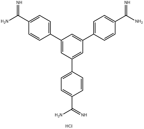 5'-(4-Carbamimidoylphenyl)-[1, 1': 3', 1''-terphenyl]-4, 4''-bis(carboximidamide) trihydrochloride Structure