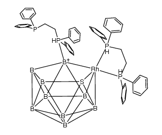 [8,8-(η(2)-dppe)-9-(η(1)-dppe)-nido-8,7-RhSB9H10] Structure